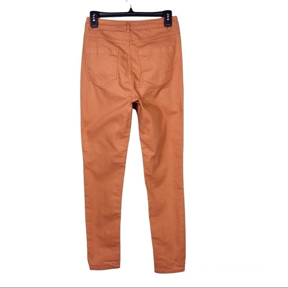 Dillard's Copper Key Orange 5-Pocket Stretch High Rise Skinny Jeans Size 5 - Picture 3 of 6